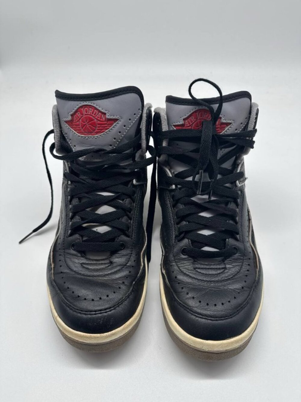 Nike Air Jordan 2 Leather Sneakers US 6.5 black DQ8562-001